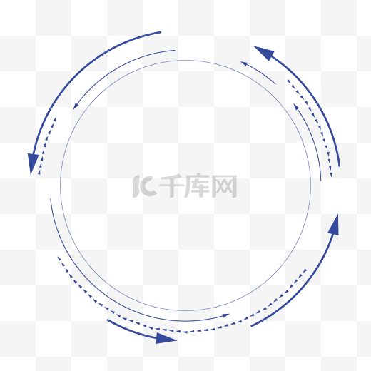 蓝色科技箭头圆框图片