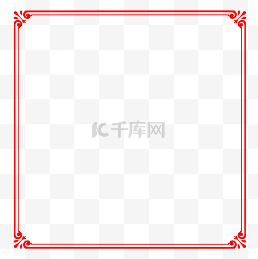 红色中国风边框图片