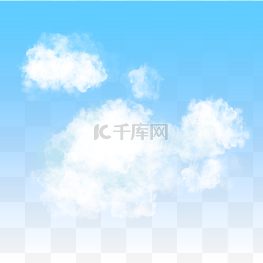 特效晴朗天空蓝天白云各种云朵形状天空图片