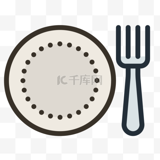 盘子叉子餐具图标图片