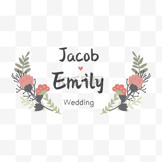 花环装饰婚礼logo图片