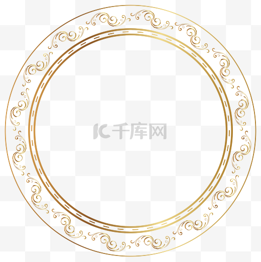 欧式烫金圆环复古边框图片