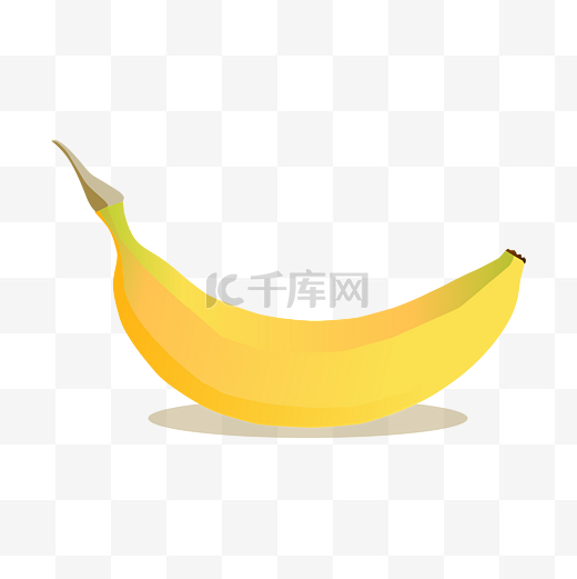 黄色的香蕉手绘插画图片