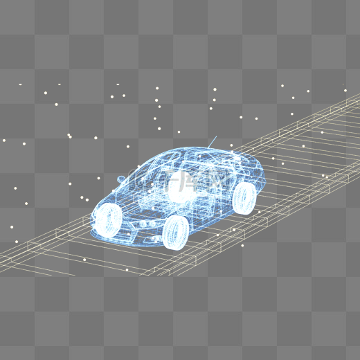C4D立体简约汽车科技商务全息未来图片