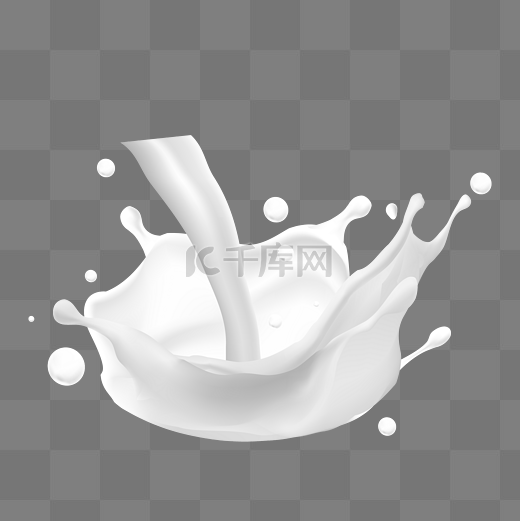 飞溅的白色牛奶图片