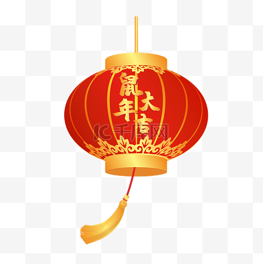 仿真鼠年大吉灯笼图片