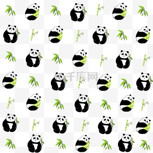 印花大熊猫装饰底纹图片