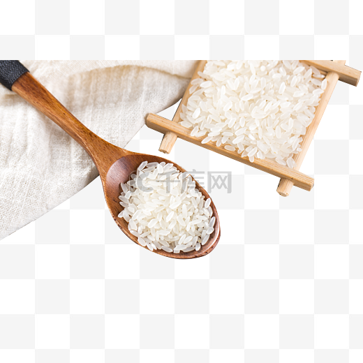晶莹雪白的稻米图片