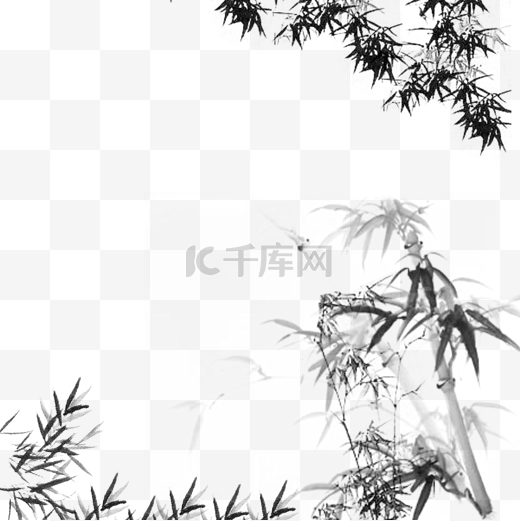 水墨中国风竹子图片