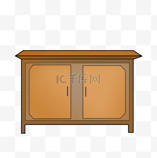 木质储物柜装饰插画图片