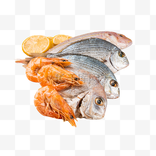 新鲜水产生鲜鲷鱼红杉鱼大虾图片