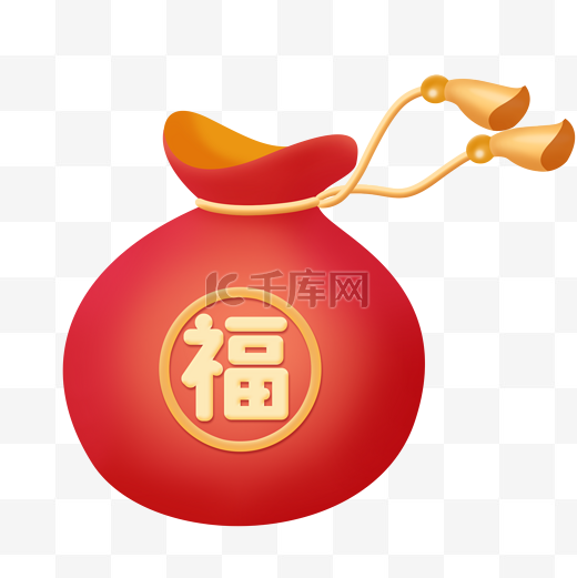 新年立体福袋春节图片