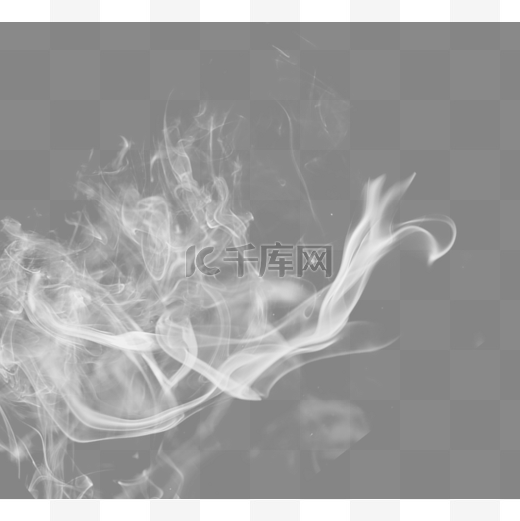 白色烟雾弥漫元素图片