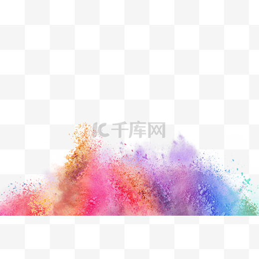 彩色烟雾粉末爆炸彩虹装饰边框图片