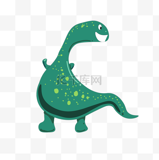 玩耍的小恐龙插画图片