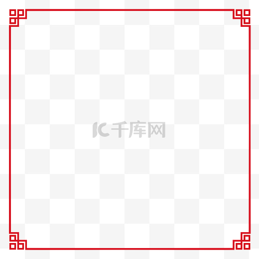 中国风矩形红色边框图片