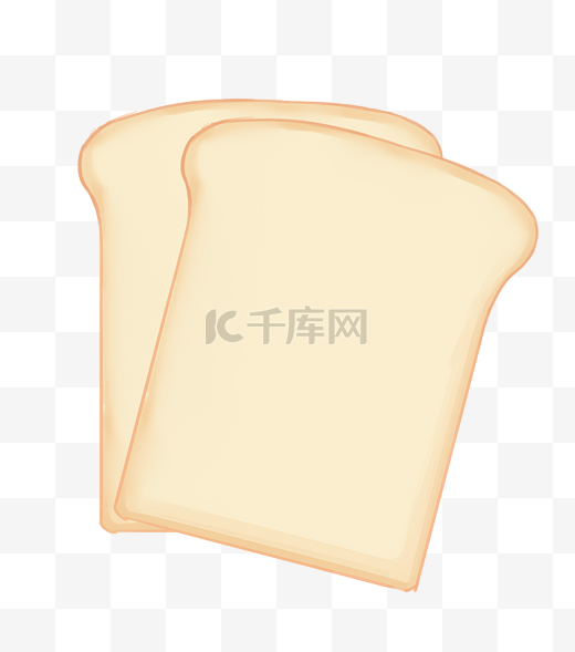 土司白面包早餐插画图片