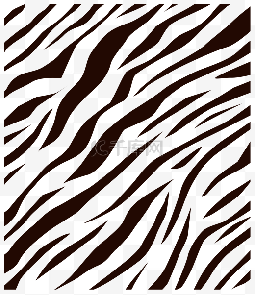 简洁大气黑白斑马纹虎纹矢量图动物虎年图片