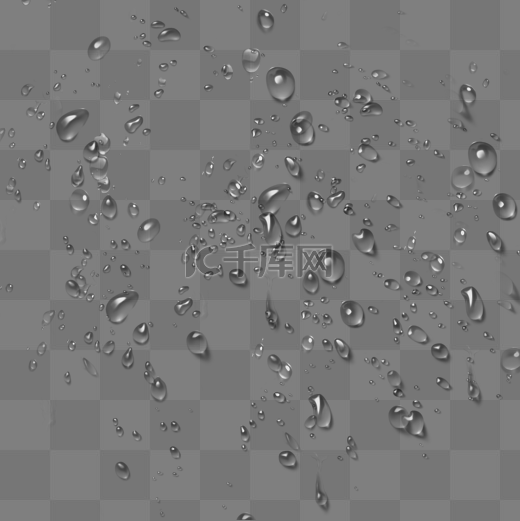 白色雨滴水珠图片