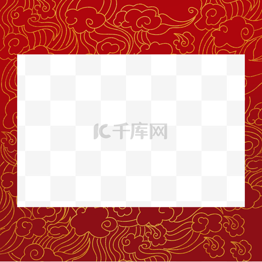 红色中国风拍照相框边框图片