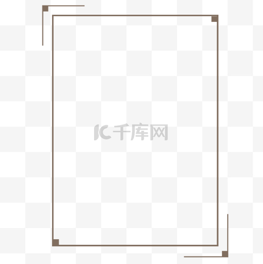 单色简洁线条方形边框电商活动海报标题框图片