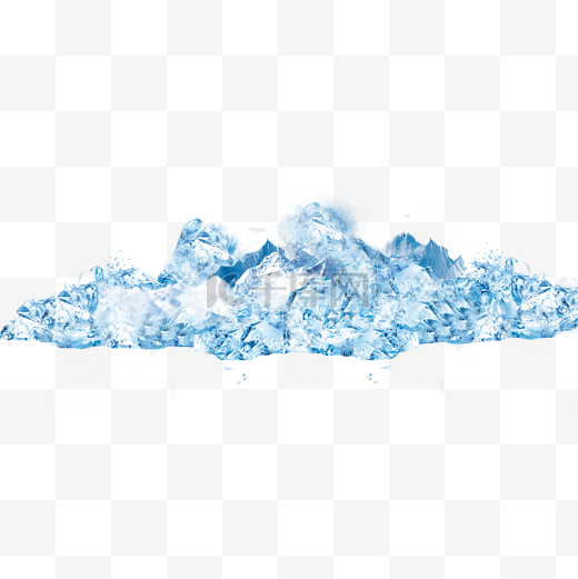 蓝色冰块冰山图片