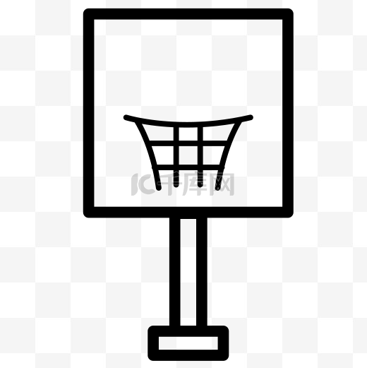 黑色篮球球框元素图片