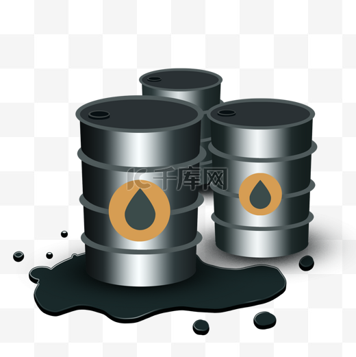 石油开采金属渐变桶图片