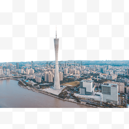 航拍广州珠江城市群图片