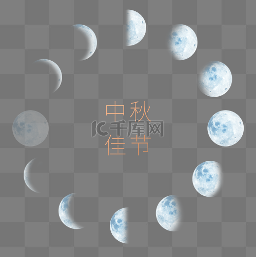 中秋佳节月亮环绕图片