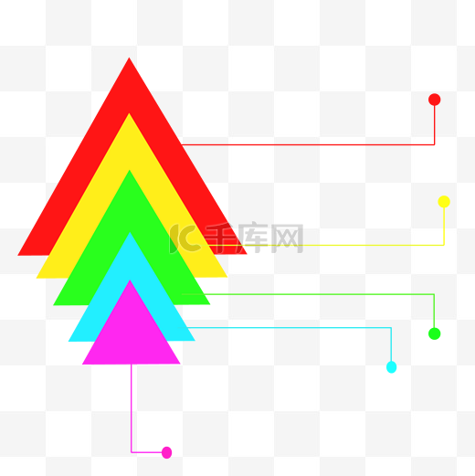 彩色三角形数据分析图案图片