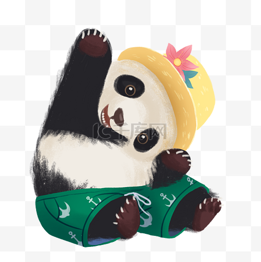 动物熊猫可爱国宝夏天图片