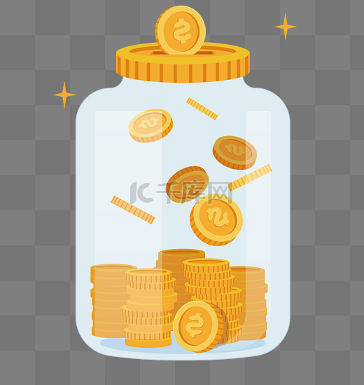 透明罐存钱图片