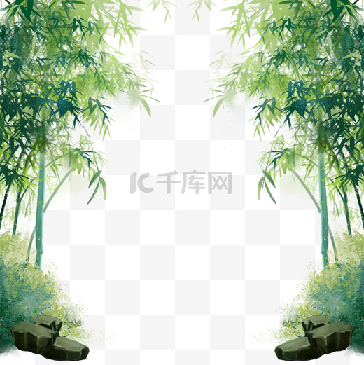 绿色竹林图片