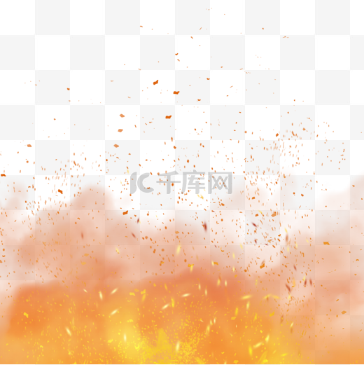 橙色手绘火焰图片