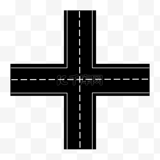 十字路口公路元素图片