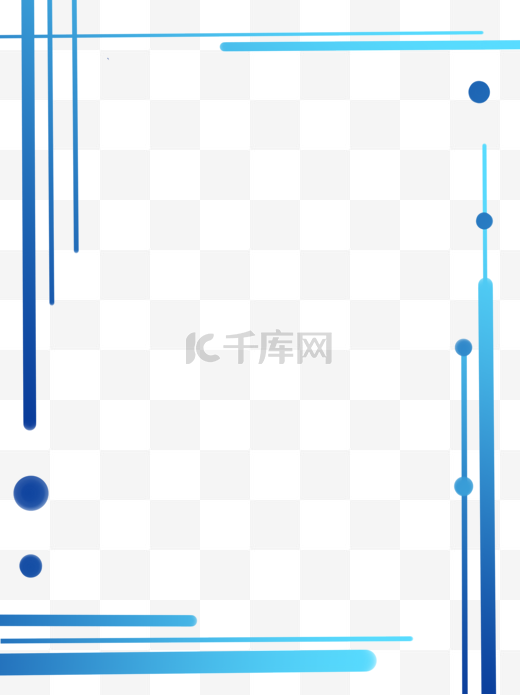 蓝色渐变科技感几何边框图片