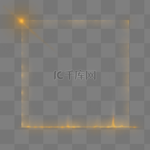酷炫金色方框光效图片