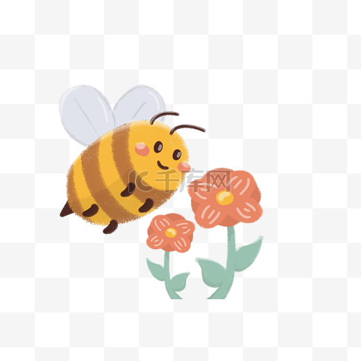 春天动物昆虫蜜蜂采蜜图片