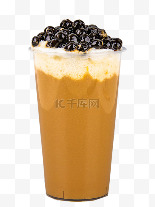 芝士奶盖黑珍珠奶茶图片