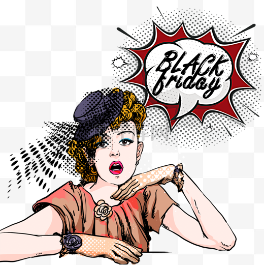 black friday带帽子的性感女人黑五图片