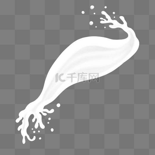 飞溅液体仿真倾倒溅开的白色牛奶广告素材图片