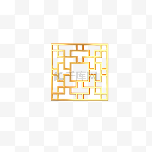 矩形中国风金色边框图片