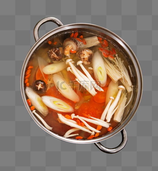 菌菇汤底火锅图片