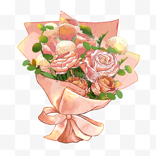 三八妇女节女神节女王节玫瑰花束鲜花粉色图片
