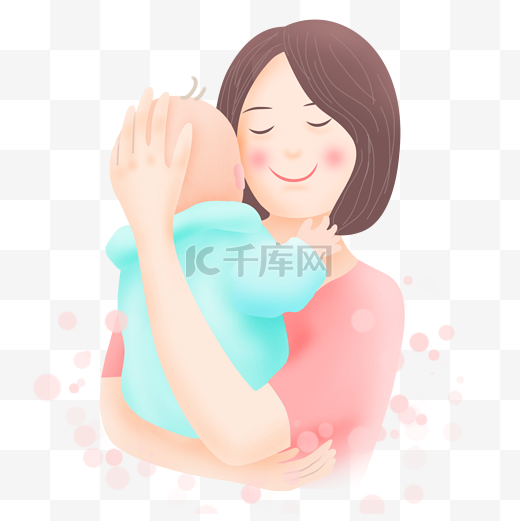 抱宝宝的妈妈图片