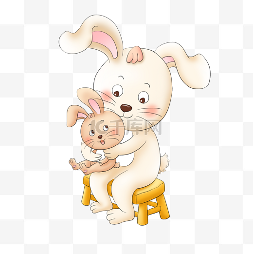 兔妈妈和兔宝宝图片