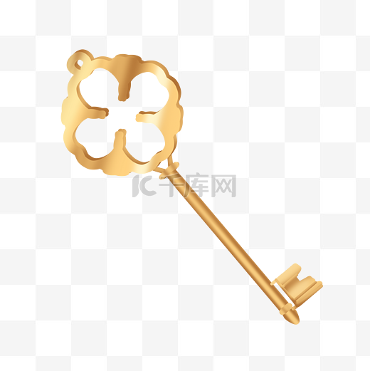 梅花花纹金钥匙图片