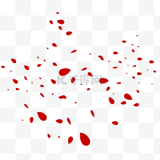 红色漂浮花瓣图片