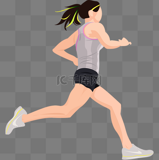 奔跑的女生图片